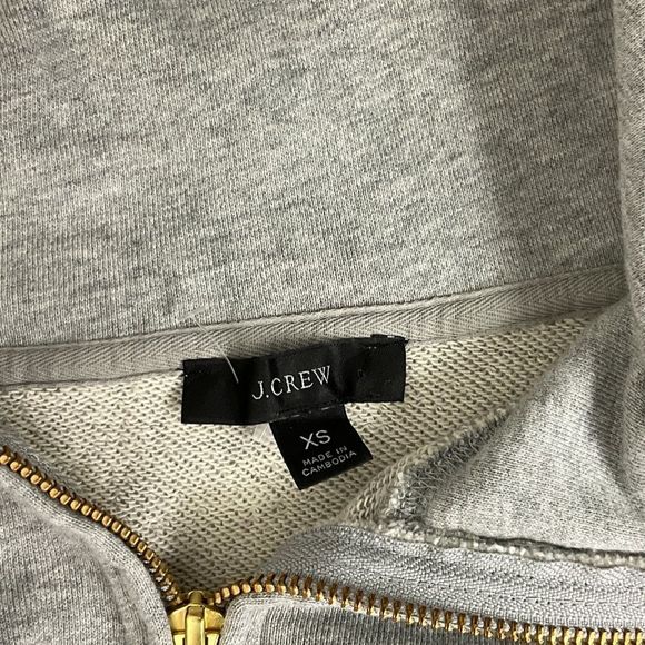 J. Crew University Terry Half-Zip Tunic  NEW - Picture 7 of 12